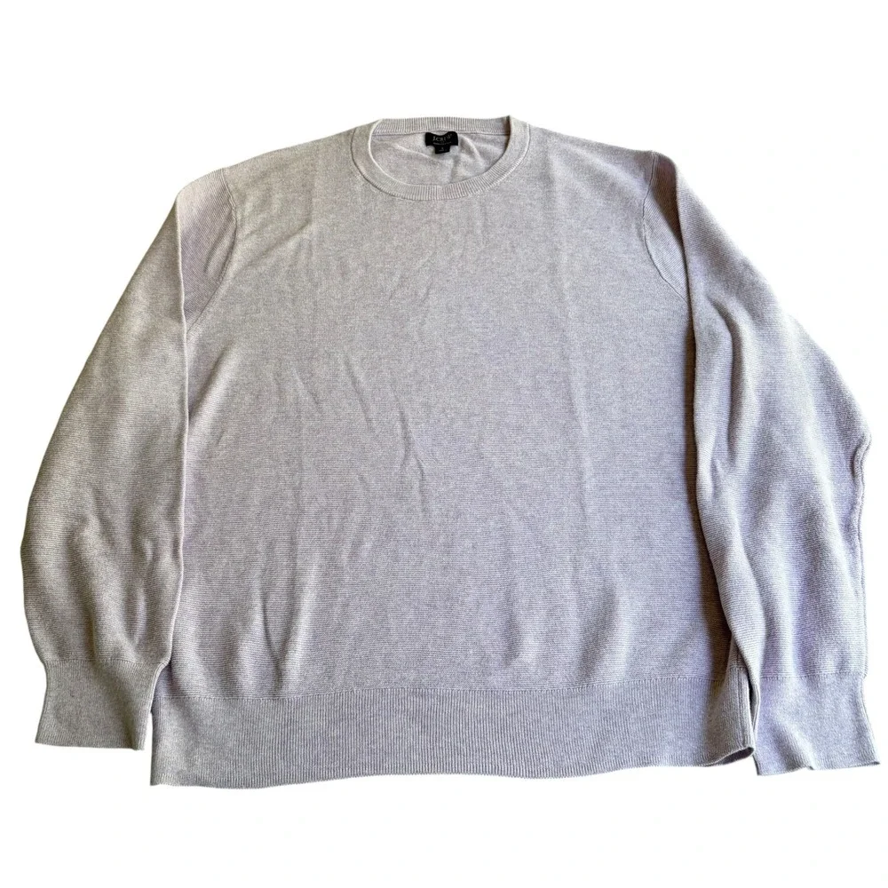 J. Crew Women Light Purple Lavender Crewneck Knit Sweater Long Sleeve Size L